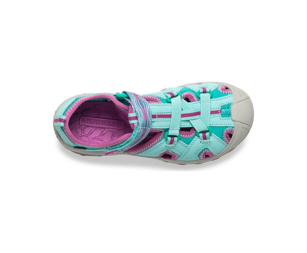 Sandálias Criança - Merrell Hydro Moc - Turquesa/Roxo - HVS924706
